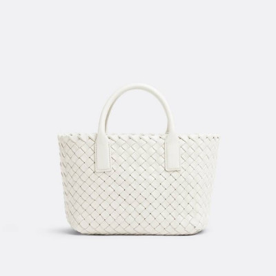 보테가베네타 여성 화이트 까바백 - Bottega Veneta Womens White Cabat Bag - bv0473x