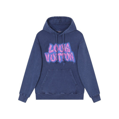 루이비통 남자 네이비 후드티 - Louis vuitton Mens Navy Hoodie - lv130x