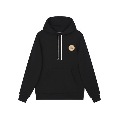 루이비통 남자 블랙 후드티 - Louis vuitton Mens Black Hoodie - lv134x