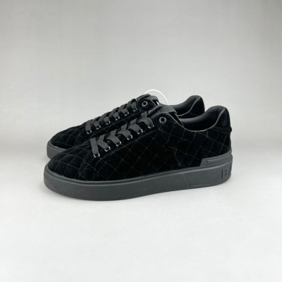 발망 남성 트렌디 블랙 스니커즈 - Balmain Mens Black Sneakers - bam0182x