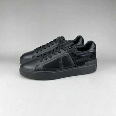 발망 남성 트렌디 블랙 스니커즈 - Balmain Mens Black Sneakers - bam0185x