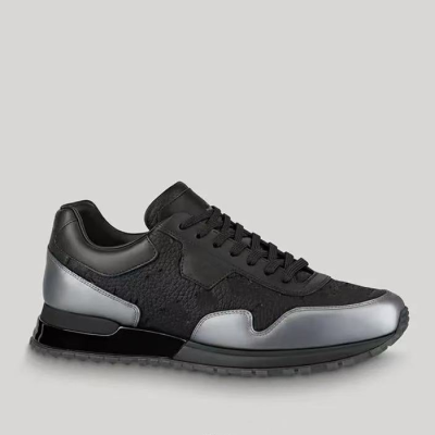 루이비통 남성 블랙 스니커즈 - Louis vuitton Mens Black Sneakers - lv167x