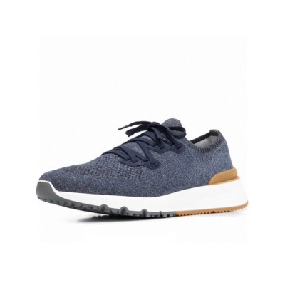 브루넬로쿠치넬리 남성 네이비 스니커즈 - Brunello Cucinelli Mens Navy Sneakers - bru11x