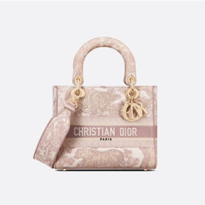 디올 여성 핑크 레이디백 - Dior Womens Pink Lady Bag - di84x