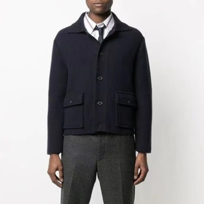 톰브라운 남성 네이비 폴로 가디건 - Thom Browne Mens Navy Cardigan - th18x