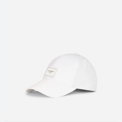 돌체앤가바나 남/녀 화이트 캡 - Dolce&Gabbana Unisex White Cap - dol382x