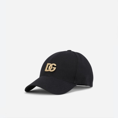 돌체앤가바나 남/녀 블랙 캡 - Dolce&Gabbana Unisex Black Cap - dol383x