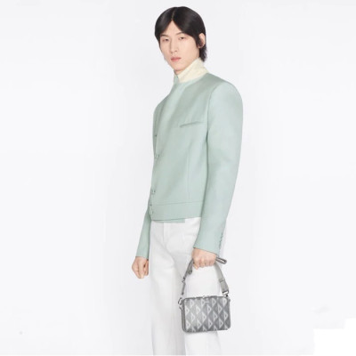 디올 남성 그레이 다이아몬드 카메라백 - Dior Men Gray Diamond Camera Bag - di144x