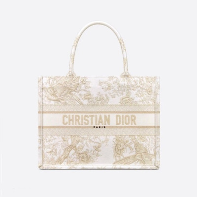 디올 남/녀 골드 북토트 - Dior Unisex Gold Book Tote - di146x