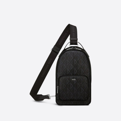 디올 남성 블랙 다이아몬드 새들백 - Dior Men Black Diamond Saddle Bag - di149x