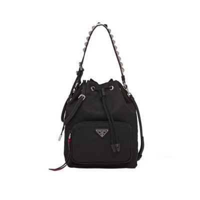 프라다 여성 블랙 버킷백 - Prada Womens Black Bucket Bag - pr203x