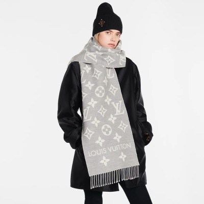 루이비통 남/녀 그레이 머플러 - Louis vuitton Unisex Gray Muffler - lv224x