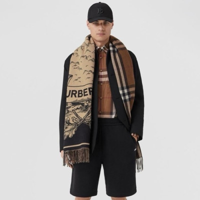 버버리 남/녀 브라운 머플러 - Burberry Unisex Brown Muffler - acc47x