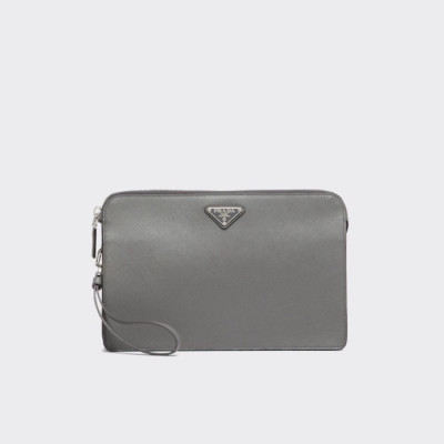 프라다 남성 그레이 클러치백 - Prada Mens Gray Clutch Bag - pr257x