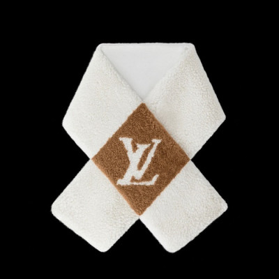 루이비통 남/녀 아이보리 머플러 - Louis vuitton Unisex Ivory Muffler - lv273x