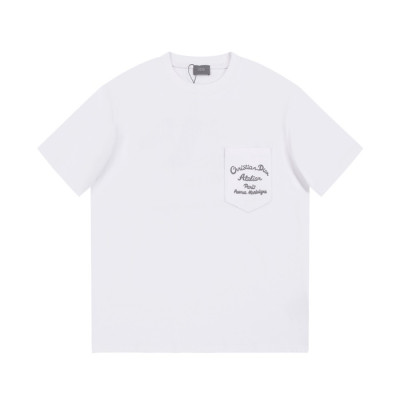 디올 남성 화이트 크루넥 반팔티 - Dior Mens White Tshirts - di246x