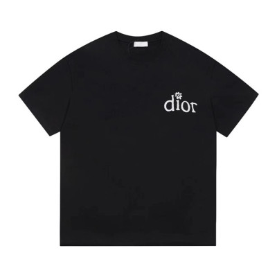 디올 남성 블랙 크루넥 반팔티 - Dior Mens Black Tshirts - di248x