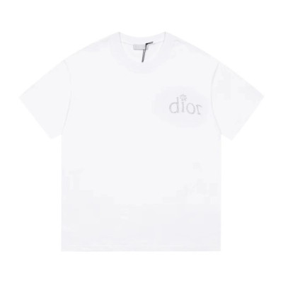 디올 남성 화이트 크루넥반팔티 - Dior Mens White Tshirts - di249x