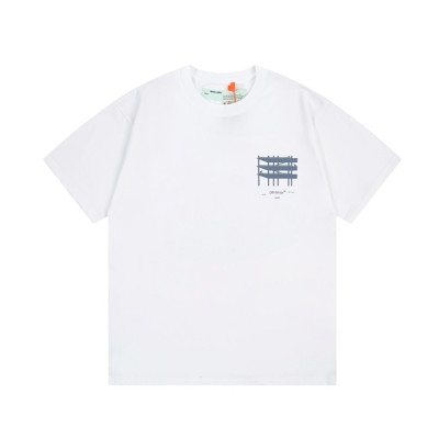 오프화이트 남/녀 모던 화이트 반팔티 - Off white Unisex White Tshirts - of12x