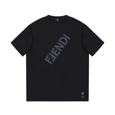 펜디 남성 블랙 크루넥 반팔티 - Fendi Mens Black Short sleeved T-shirts - fe32x