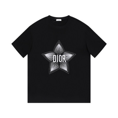 디올 남성 블랙 크루넥 반팔티 - Dior Mens Black Tshirts - di250x