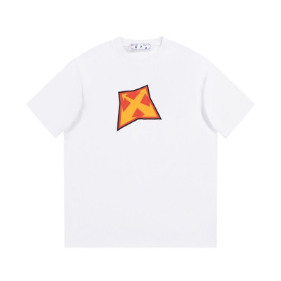 오프화이트 남/녀 모던 화이트 반팔티 - Off white Unisex White Tshirts - of22x