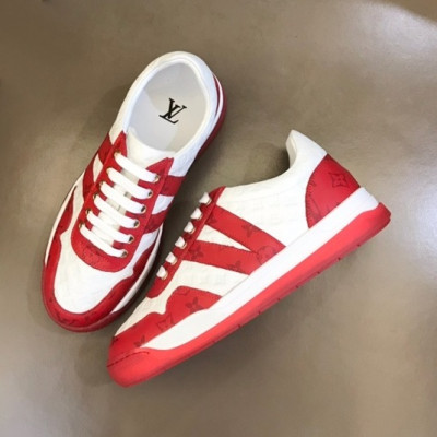 루이비통 남성 레드 스니커즈 - Louis vuitton Mens Red Sneakers - lv397x