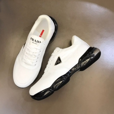 프라다 남성 화이트 스니커즈 - Prada Mens White Sneakers - pr289x