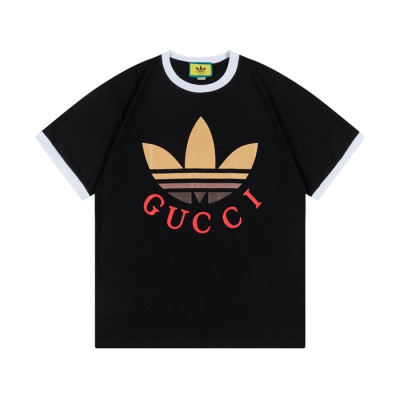 구찌 남/녀 블랙 크루넥 반팔티 - Gucci Unisex Black Short sleeved T-shirts - gu196x