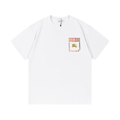 버버리 남성 화이트 크루넥 반팔티 - Burberry Mens White Tshirts - bu71x