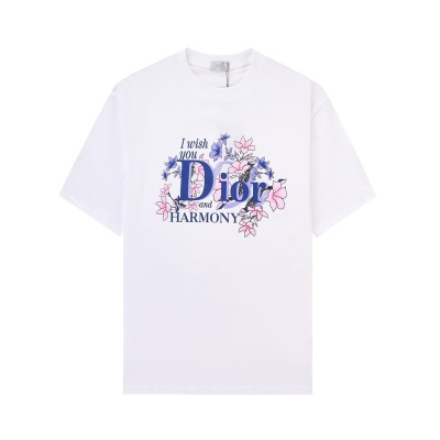 디올 남성 화이트 크루넥 반팔티 - Dior Mens White Tshirts - di254x