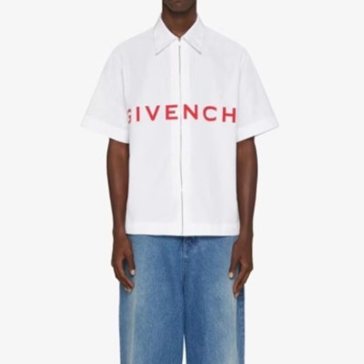 지방시 남성 화이트 폴로 반팔티 - Givenchy Mens White Short Sleeved Tshirts - gi164x