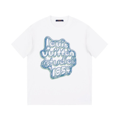 루이비통 남성 화이트 크루넥 반팔티 - Louis vuitton Mens White Short sleeved T-shirts - lv430x