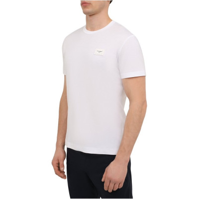 돌체앤가바나 남성 화이트 반팔티 - Dolce&Gabbana Mens White Tshirts - dol393x