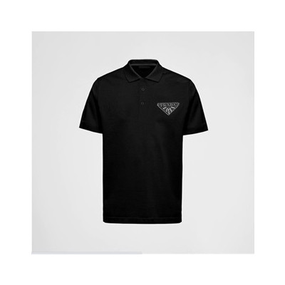 프라다 남성 블랙 폴로 반팔티 - Prada Mens Black Short sleeved Tshirts - pr298x