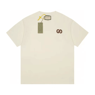 구찌 남/녀 화이트 크루넥 반팔티 - Gucci Unisex White Short sleeved T-shirts - gu217x