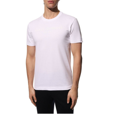 돌체앤가바나 남성 화이트 반팔티 - Dolce&Gabbana Mens White Tshirts - dol402x