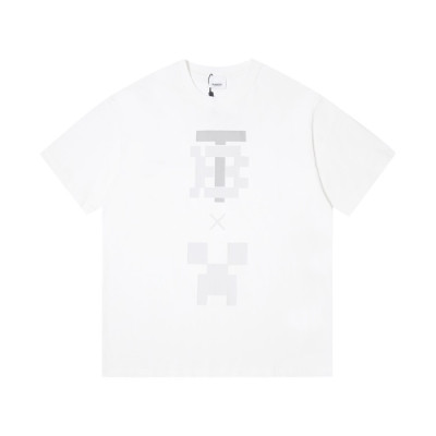 버버리 남성 화이트 크루넥 반팔티 - Burberry Mens White Tshirts - bu86x