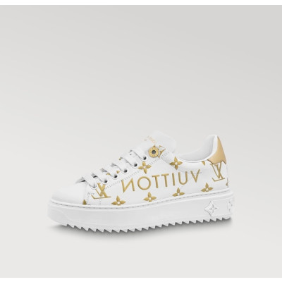 루이비통 남/녀 골드 스니커즈 - Louis vuitton Unisex Gold Sneakers - lv520x