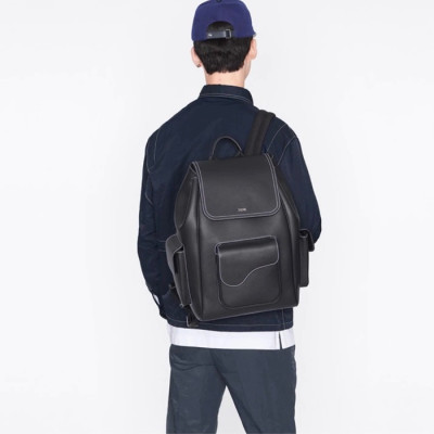 디올 남성 블랙 백팩 - Dior Mens Black Back Pack - di216x