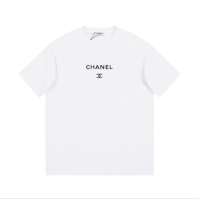 샤넬 남성 크루넥 화이트 반팔티 - Chanel Mens White Tshirts - ch60x