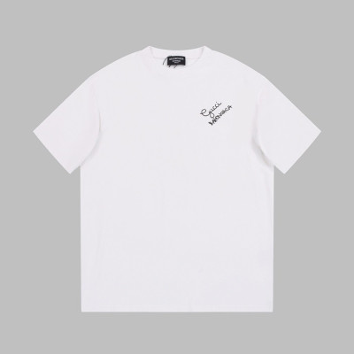 발렌시아가 남성 크루넥 화이트 반팔티 - Balenciaga Mens White Short sleeved T-shirts - ba180x