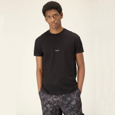 발리 남성 블랙 크루넥 반팔티 - Bally Mens Black Tshirts - bal169x