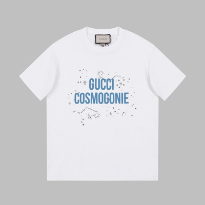 구찌 남/녀 화이트 크루넥 반팔티 - Gucci Unisex White Short sleeved T-shirts - gu305x