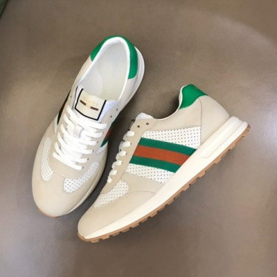 구찌 남성 베이지 스니커즈 - Gucci Mens Beige Sneakers- gu322X