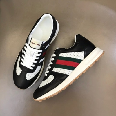 구찌 남성 블랙 스니커즈 - Gucci Mens Black Sneakers- gu323X