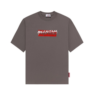 발렌시아가 남성 크루넥 그레이 반팔티 - Balenciaga Mens Gray Short sleeved T-shirts - ba206x