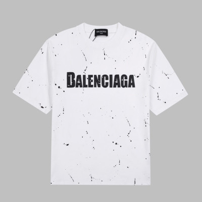 발렌시아가 남성 크루넥 화이트 반팔티 - Balenciaga Mens White Short sleeved T-shirts - ba217x