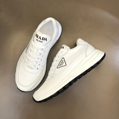 프라다 남성 화이트 스니커즈 - Prada Mens White Sneakers - pr352x