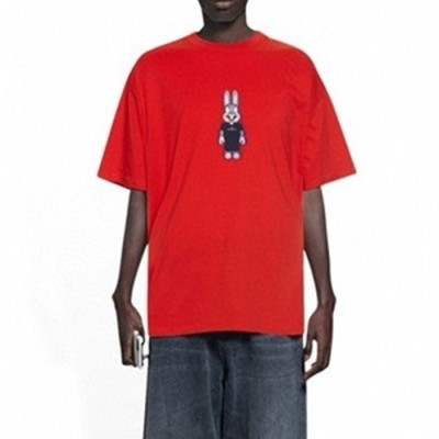 발렌시아가 남성 레드 반팔티 - Balenciaga Mens Red Tshirts - ba239x